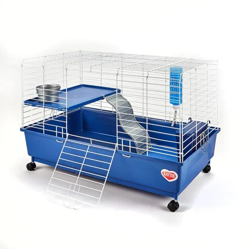 Miniatura 8 de Kaytee My First Home Deluxe Cobayo - Jaula de 2 niveles con ruedas Caster