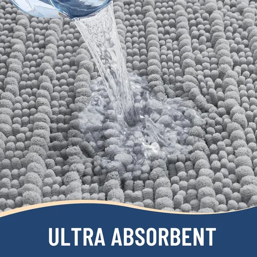 Miniatura 6 de Arotive Tapetes de baño de felpilla y tapetes para inodoro en forma de U, tamaño de alfombra de baño 30 x 20 pulgadas y alfombras de inodoro de 24 x