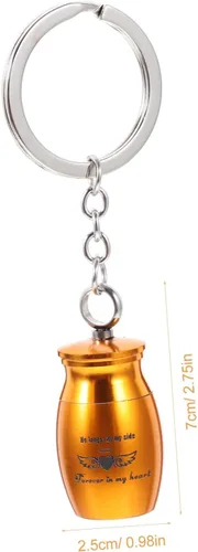 Miniatura 2 de IMIKEYA Llavero de contenedor de cenizas Llavero colgante de ceniza Llavero de metal Adorno de urna para mascotas