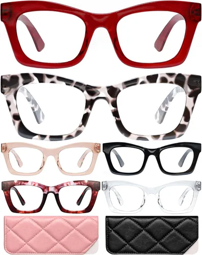 Miniatura 11 de CCVOO Anteojos de lectura estilo Oprah para mujeres, elegantes anteojos, lectores de luz azul para mujeres, anteojos de lectura Mezcla A1