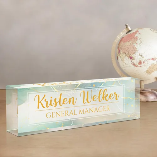 Miniatura 14 de Gowelly Placa de nombre personalizada para escritorio de oficina, placas de nombre personalizadas para escritorio, regalos personalizados