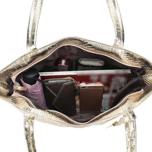 Miniatura 3 de Bolsos de mano para mujer, bolso de hombro de cuero a la moda, impermeable, bolso de mano con asa superior
