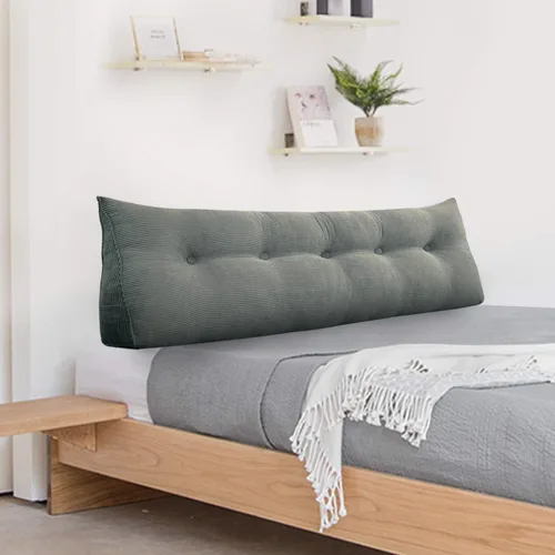 Miniatura 8 de WOWMAX - Almohada triangular para cabecero; almohada en forma de cuña para cabecero; almohada grande de refuerzo para cama, almohada