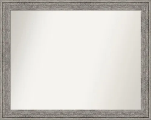Miniatura 155 de Amanti Art Espejo de pared personalizado no biselado (24.5 x 24.5 pulgadas), marco gris marrón alta, varios tamaños personalizados, espejo de baño