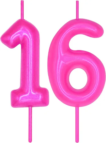 Miniatura 273 de DERVENTA Vela con números de 2.36 pulgadas, decoración perfecta para cumpleaños, brunch, postre, pastel, 1 pieza (número 0 rosa)