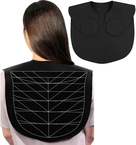 XDONEF Collar guía de corte de cabello, capa de corte impermeable de silicona para estilista, alfombrilla de corte de pelo para hombros, alfombrilla
