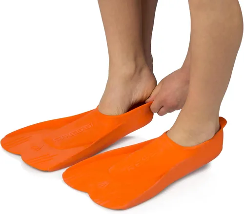 Miniatura 6 de Cressi Aletas de natación flotantes cortas para aprender a nadar - Para niños de 1 año en adelante - Mini Light: diseñadas en Italia Naranja