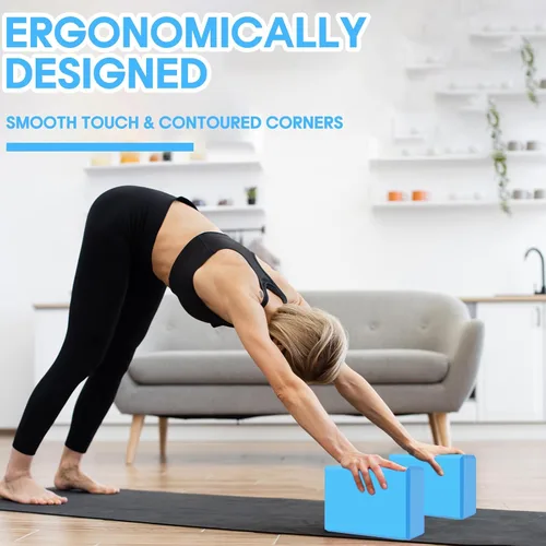 Miniatura 5 de Bloque de yoga - Espuma EVA de látex sin soporte - Superficie antideslizante suave con bisel para yoga, pilates, meditación - Accesorios de yoga