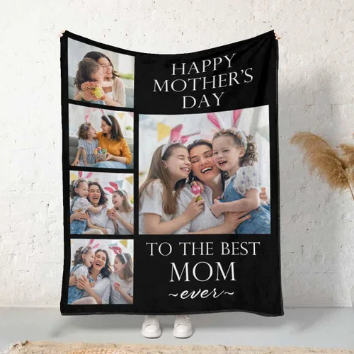 Miniatura 48 de MyPupSocks Manta personalizada para mamá, regalos personalizados para mamá, manta de cama con fotos, regalos de cumpleaños para mujeres, mamá