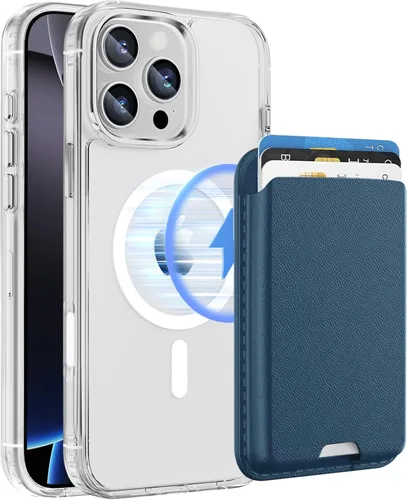Miniatura 52 de Funda magnética para iPhone 12 Pro Max, cartera magnética desmontable con soporte para tarjetas, [compatible con MagSafe] grado militar, a prueba