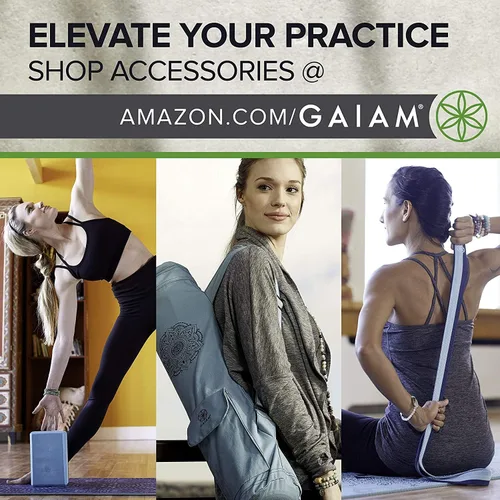 Miniatura 5 de Gaiam - Esterilla de yoga de calidad superior de 5mm, lisa, gruesa y antideslizante para todo tipo de ejercicios de yoga, pilates y gimnasia