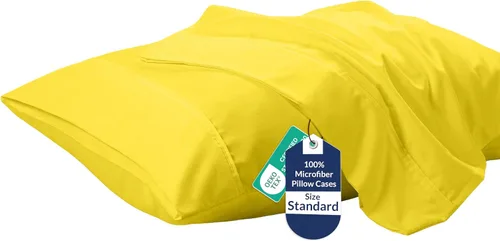 Miniatura 44 de Royale Linens Juego de 2 fundas de almohada Queen – Fundas de almohada de cama – 20 x 30 pulgadas – Fundas de almohada negras – 1800 microfibra