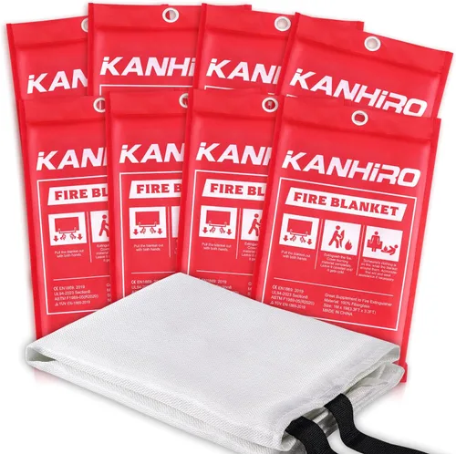 Miniatura 14 de Emergency Fireproof Cloak with Hood – KANHIRO 1076°F Heat Resistant Fire Escape Poncho, Extra Large Silicone Coated Fire Blanket Cape for Home