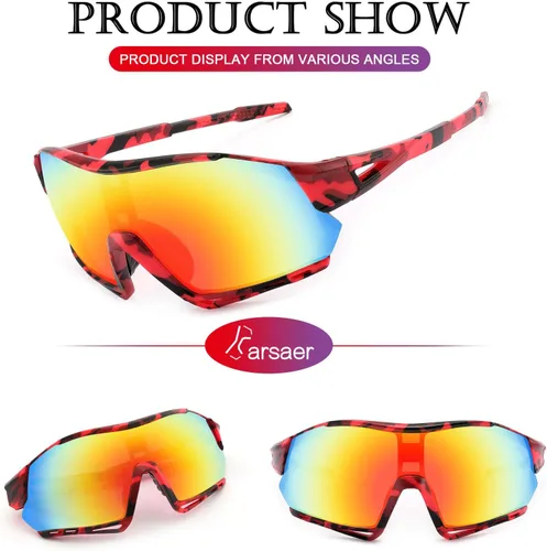 Miniatura 2 de Karsaer Vision - Gafas de sol deportivas para ciclismo, para niños y jóvenes, para correr, béisbol, softbol, MTB
