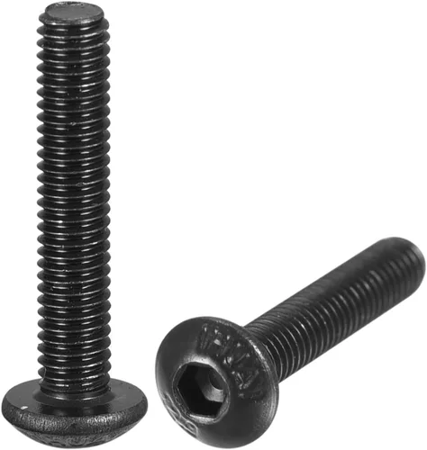 Miniatura 9 de uxcell Tornillos de cabeza de botón hexagonal M3x6mm Tornillos de acero de aleación 100pcs