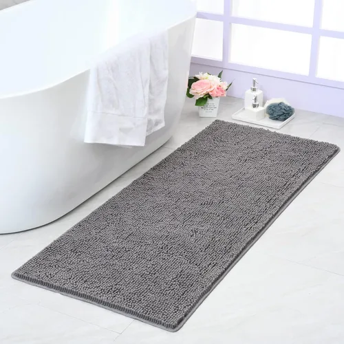 Miniatura 8 de Noahas Alfombras de baño de 20 x 30 pulgadas, tapetes de baño de felpilla de lujo suaves, antideslizantes y absorbentes, para bañera, alfombra