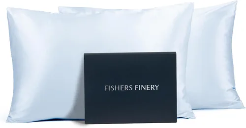 Miniatura 14 de Fishers Finery Funda de almohada de seda de morera 100% pura de 25mm (Rojo King)