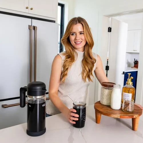 Miniatura 4 de VINCI Cold Brew 360, Cafetera de Vidrio para Cold Brew con Tecnología de Preparación de Doble Filtro 360 Patentada, Cold Brew para Café Helado