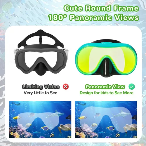 Miniatura 2 de Keary Kids Swim Goggles with Nose Cover for 5-16 Anti Fog Swimming Mask for Toddler Boys Girls Youth
