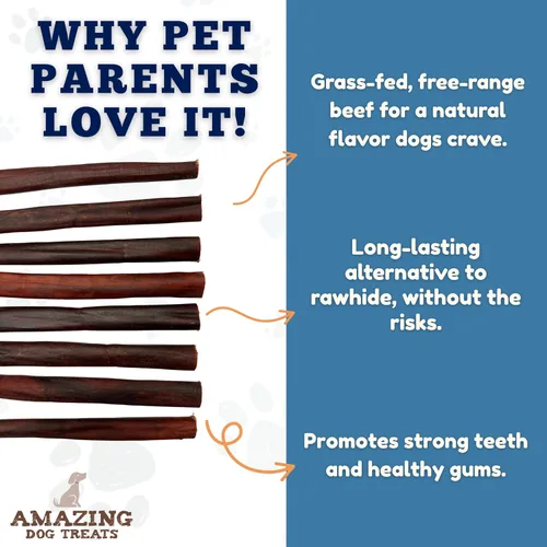 Miniatura 3 de Amazing Dog Treats Barra de Colágeno de 6 Pulgadas - (10 Unidades) - Barras de Colágeno para Perros - Huesos para Perros Sin Cuero