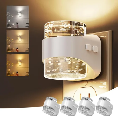 Miniatura 37 de L LOHAS LED Luz nocturna, luces nocturnas de burbujas enchufables a la pared, 3000 K/4000 k/5000 K, luz nocturna de temperatura de color ajustable