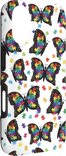 Miniatura 3 de Funda con patrón de rompecabezas de mariposa para iPhone 17