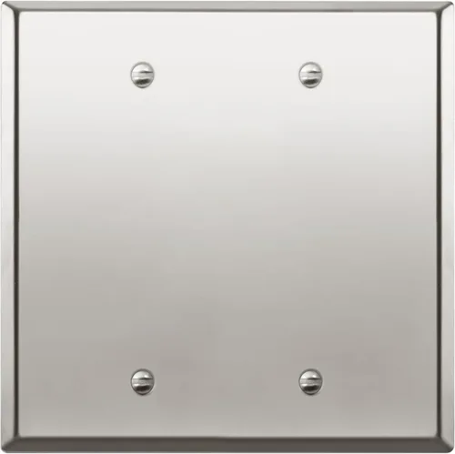 Miniatura 23 de LIDER Placa de Pared de Metal en Blanco, Cubierta de Tomacorriente en Blanco de Acero Inoxidable, Resistente a la Corrosión, Tamaño Mediano 1-Gang