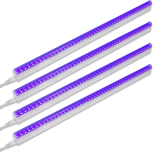 Miniatura 10 de Barrina Barra de luz negra, luces LED negras magnéticas de 10 W y 1 pie, para fiesta brillante, pintura de póster fluorescente, decoraciones