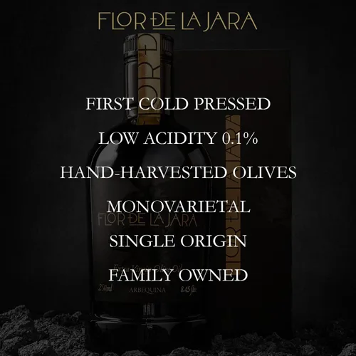 Miniatura 6 de FLOR DE LA JARA Aceite de Oliva Extra Virgen Premium de España, Prensado en Frío, Monovarietal Arbequina, Aceitunas Cosechadas a Mano, Finca