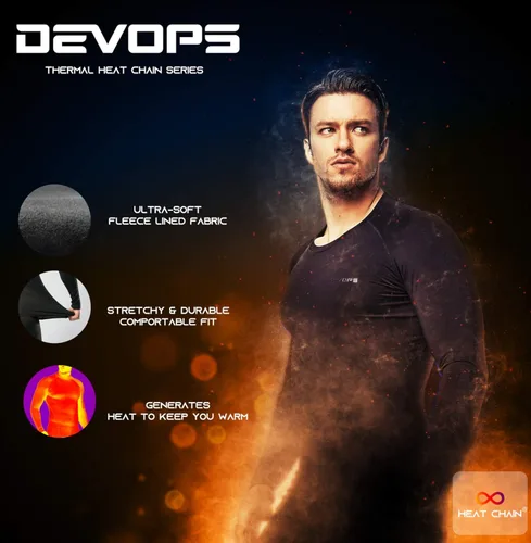 Miniatura 8 de DEVOPS - Pantalones de compresión térmicos para hombre, mallas atléticas de base, paquete de 2