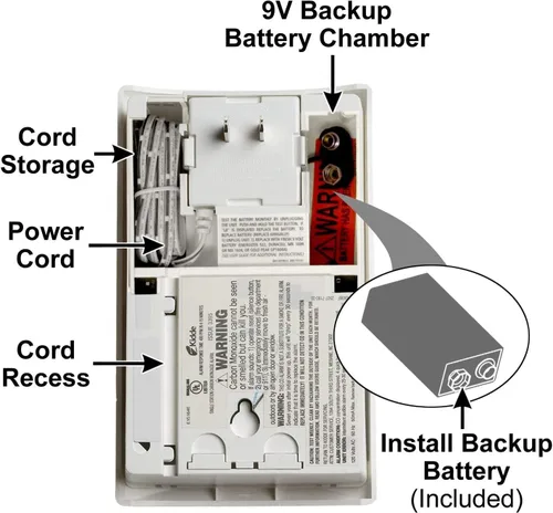 Miniatura 7 de Kidde - Detector de monóxido de carbono, enchufe de pared con respaldo de batería de 9 voltios, pantalla LED digital - 2