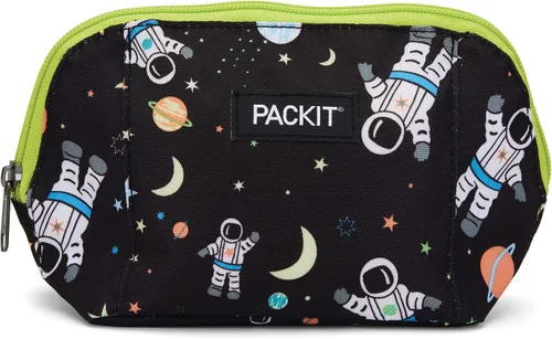 Miniatura 15 de PackIt Bolsa de aperitivos congelable, negra, fabricada con tecnología EcoFreeze plegable, reutilizable, cierre de cremallera que se bloquea en aire