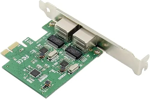 Miniatura 5 de X-MEDIA XM-NA3820 PCI-E 2 puertos Dual 10/100/1000Mbps Gigabit Ethernet PCI Express (PCIe x1) Tarjeta adaptadora de red de servidor Chipset