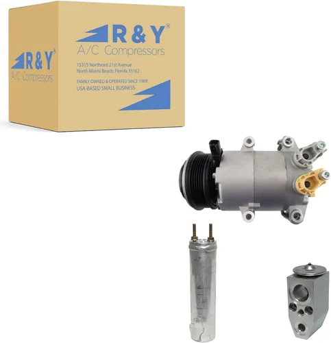 RYC Kit de compresor de aire acondicionado automotriz KT AB62 (se adapta a Ford Fiesta 1.6L 2014, 2015, 2016, 2017, 2018, 2019)