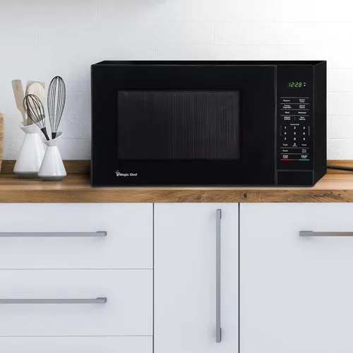 Miniatura 3 de Magic Chef Horno microondas compacto para encimera, 1000 vatios, negro, 1.1 pies cúbicos - Aparato de cocina digital con cocción de un solo toque
