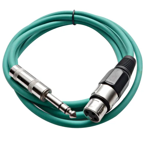Miniatura 10 de Seismic Audio - SATRXL-F2 - Cable de conexión XLR naranja de 2 pies hembra a 1/4" TRS