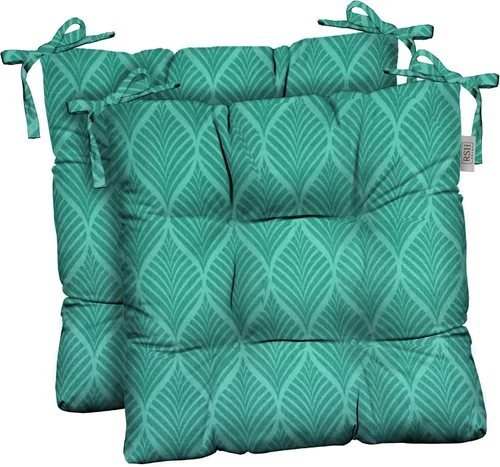 Miniatura 29 de RSH DECOR Juego de 2 cojines de asiento para silla de comedor para interiores y exteriores, 16 x 16 x 2 pulgadas, color a elegir