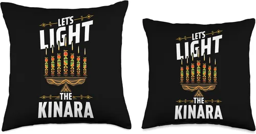 Miniatura 3 de African American Pride & Kwanzaa by NLTS Let’s Light The Kinara Kwanzaa Candles Throw Pillow, 16x16, Multicolor