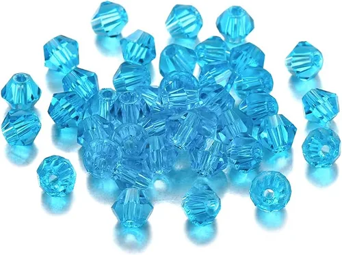 Miniatura 26 de 200 cuentas de cristal de transparencia austriaca, cuentas de vidrio bicona, cuentas espaciadoras sueltas para manualidades, pulseras, aretes