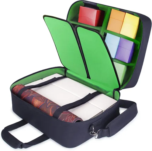 Miniatura 11 de Bolsa de viaje USA Gear XL para mazo de cartas TCG MTG - Bolsa grande de almacenamiento para cartas MTG con correa de hombro acolchada, interior Azul