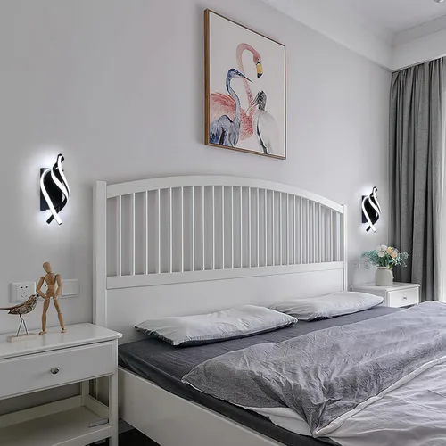 Miniatura 9 de DELIPOP Apliques de pared, aplique de pared LED moderno en espiral, 21 W, 6500 K, luz blanca fría de pared para interiores, lámpara de pared LED