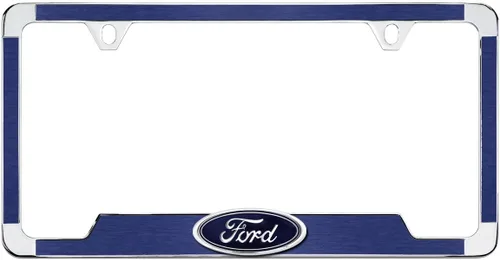 Miniatura 15 de Ford Logo 3D en negro de plástico ABS, soporte para matrícula con 2 agujeros (Negro/A)