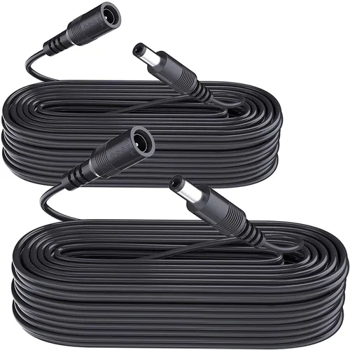 Miniatura 9 de Paquete de 2 cables de extensión de alimentación de 33 pies, 2 cables de extensión de alimentación DC 12V 0.083 in x 0.217 in, compatibles