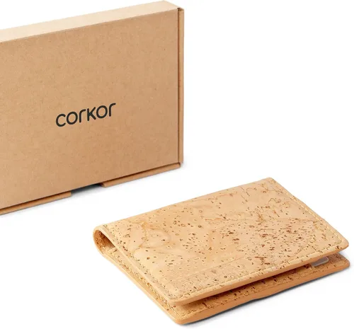 Miniatura 5 de Corkor Slim Wallet for Men, RFID Safe, Vegan Non Leather, Bi-fold Cards Cash