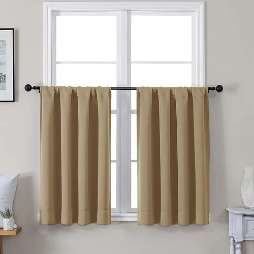 Miniatura 99 de Gwine Cortinas opacas para dormitorio, 54 pulgadas de largo, paneles de cortina de ventana con aislamiento térmico y reducción de ruido, cortinas