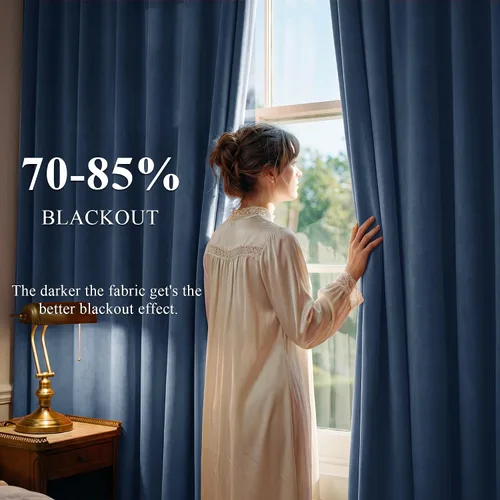 Miniatura 241 de StangH Cortinas de Terciopelo Verde Esmeralda de 96 Pulgadas - Cortinas Opacas de Terciopelo de Lujo Súper Suaves, Elegante Cobertura de Ventana