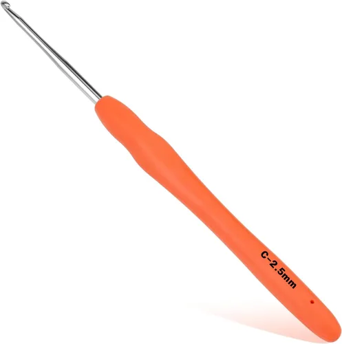 Miniatura 23 de SHWAKK Small Crochet Hook, 0.5 mm Lace Ergonomic Crochet Hook, Tiny Crochet Needles for Arthritic Hands, Knitting Needles with Soft Handle Beginners