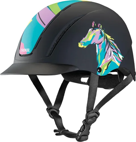 Miniatura 8 de Troxel Spirit - Casco de equitación de cobertura completa, diseño ajustable de perfil bajo, equipo de equitación de seguridad Negro