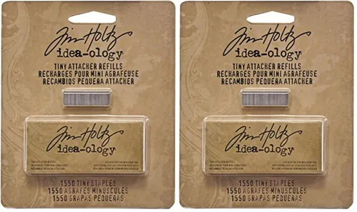 Miniatura 3 de Tim Holtz Idea-ology Recambios de metal para accesorios pequeños, caja de 1550 grapas, 0.25 pulgadas, TH92801