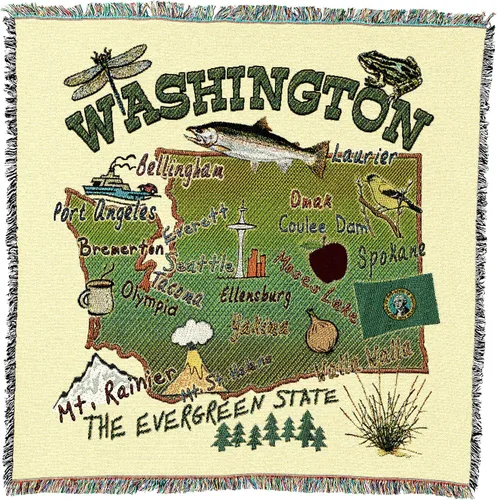 Miniatura 43 de Pure Country Weavers State of Alabama - Manta cuadrada para regalo, manta de tapiz tejida de algodón, fabricada en los Estados Unidos